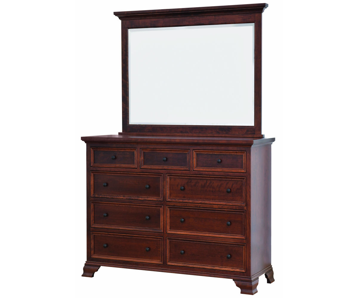 TR2205 Tall Dresser W/ Beveled Mirror Hardwood Creations
