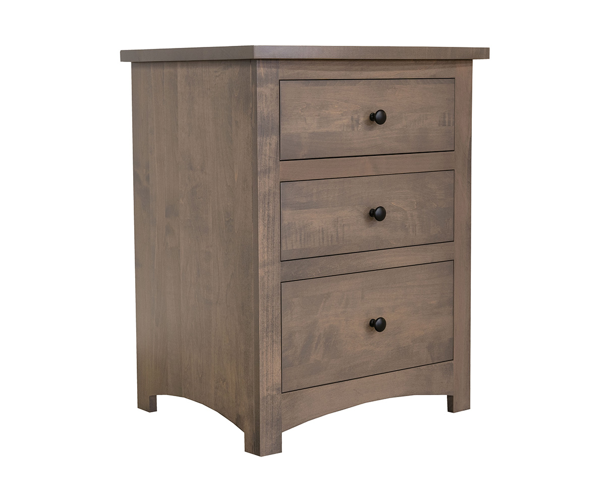 3 Drawer Nightstand Hardwood Creations