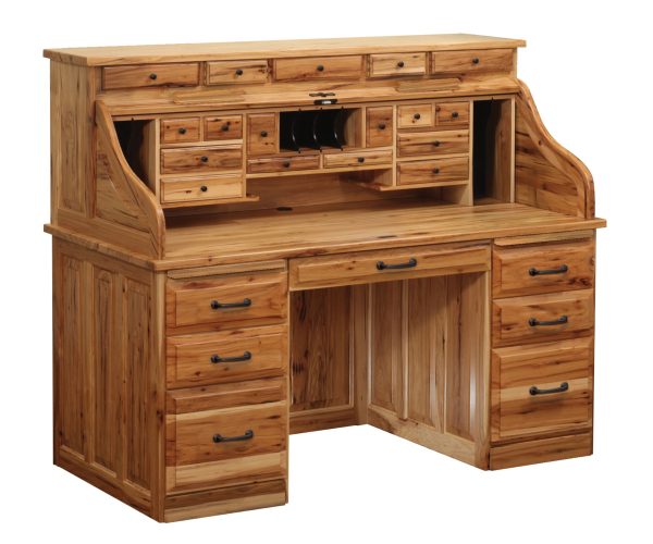 62" Traditional Roll Top Desk