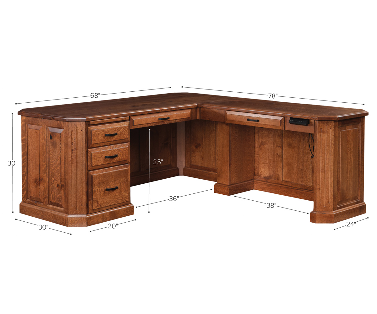 Fifth Avenue L Desk with Adjustable Return - Image 4