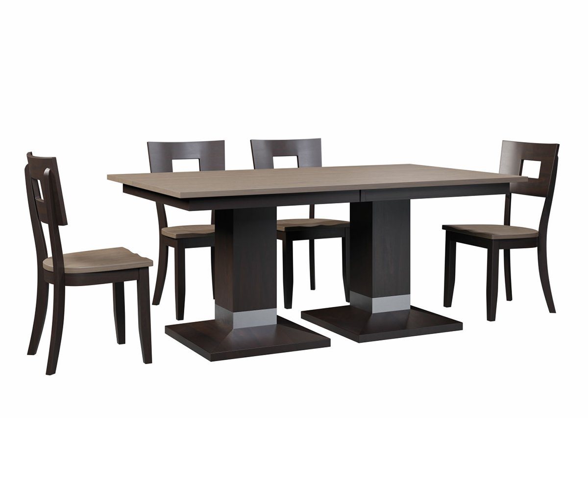 Alcoe Square Double Pedestal Table - Image 2
