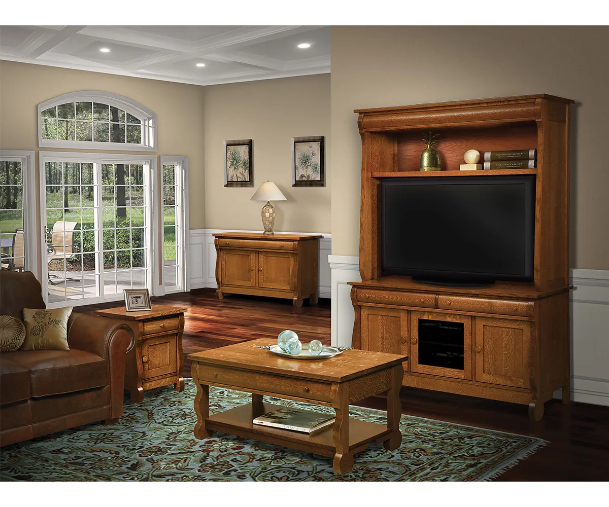 Old Classic Sleigh Lift Top Coffee Table - Image 2