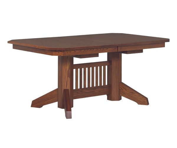 Franklin Mission Double Pedestal Table