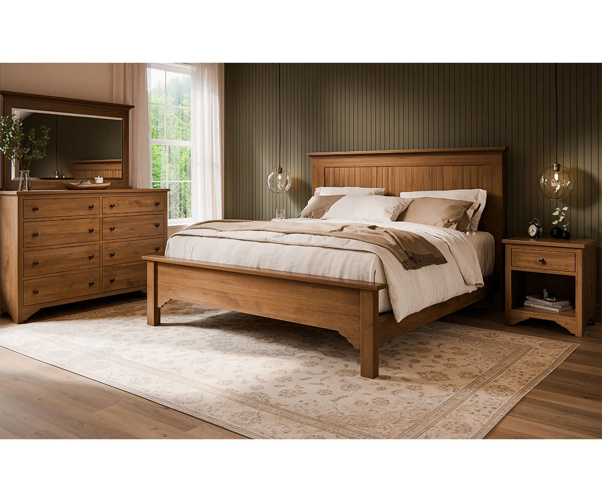 Heritage Farmhouse 2 Drawer Nightstand - Image 2