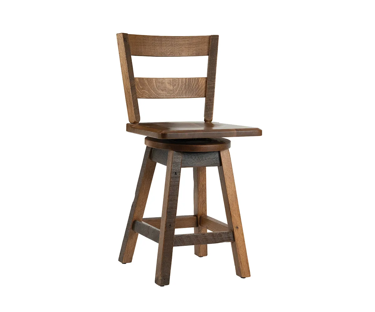 Reclaimed Raya Swivel Barstool